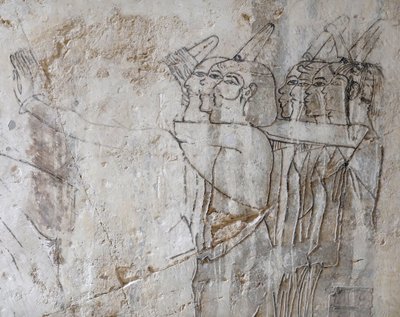 Kresba skupiny mužů, Ramoseho hrobka od Egyptian Egyptian