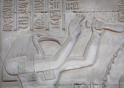 Thot, chrám Kom Ombo (reliéf) od Egyptian Egyptian