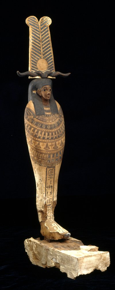 Postava Ptah-Sokar-Osiris, 332-30 př.nl (dřevo, polychromie a zlato) od Egyptian Ptolemaic Period