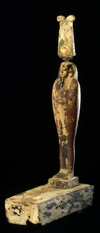 Postava Ptah-Sokar-Osiris, 332-30 př.nl (dřevo, polychromie a zlato) od Egyptian Ptolemaic Period