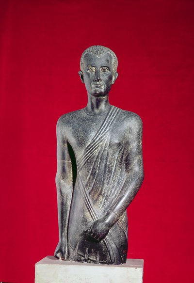 Socha Hor, z Alexandrie, cca 40 př.nl (čedič) od Egyptian Ptolemaic Period