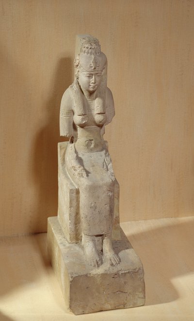 Socha bohyně Rattawy, z Medamud (vápenec) od Egyptian Ptolemaic Period