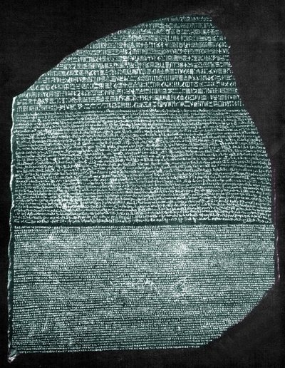 Rosettská deska (granodiorit) od Egyptian Ptolemaic Period