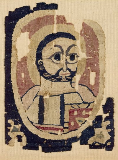 Fragment hlavy, koptština (textil) od Egyptian School