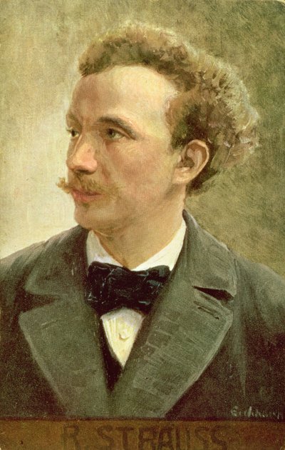 Pohlednice Richarda Strausse (1864-1949) kolem roku 1914 (barevné lito) od Eichhorn Eichhorn