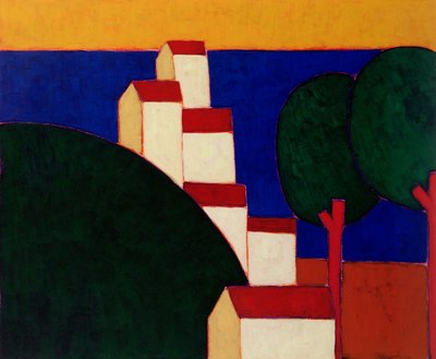 V Provensálských Alpách, 1999 (akryl na papíře) od Eithne Contemporary Artist Donne