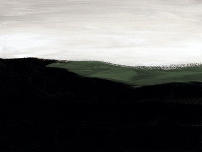 Abstrakt: Zelený horizont od Ejaaz Haniff