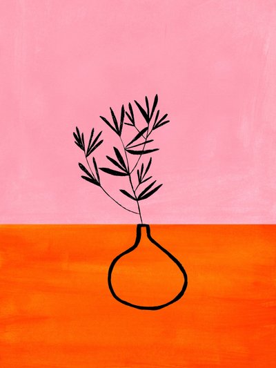 Rostlina v zářivé růžovo-oranžové barvě od Ejaaz Haniff