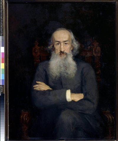 Portrét historika Constantina Bestoujeva Rioumine (Bestoujev-Rioumine) (1829-1897) - obraz Jekatěriny Sergejevny Zarudnaja Kavos (1862-1918), olej na plátně (101x79 cm) od Ekaterina Sergeevna Zarudnaya-Kavos
