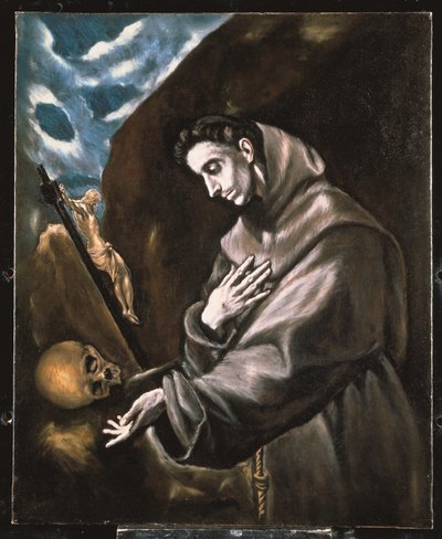 Der heilige Franziskus in Meditation von El (1541-1614) Greco