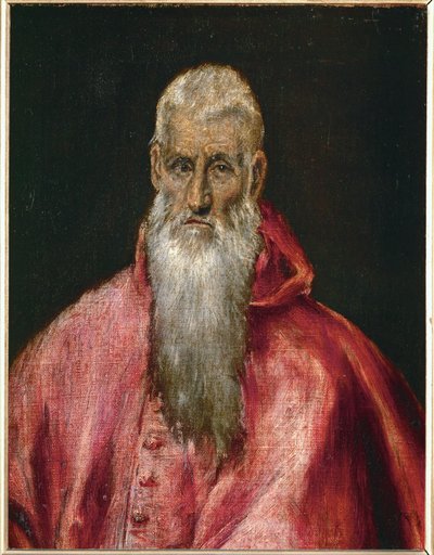Svatý Jeroným jako kardinál (obraz) od El (1541-1614) Greco