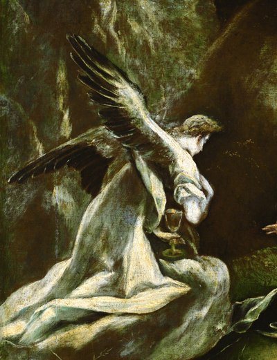 Agónie v zahradě: anděl (malba na plátně) od El (1541-1614) Greco