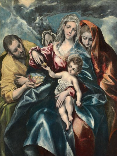 Svatá rodina s Marií Magdalenou, kolem 1590-95 (olej na plátně) od El Greco