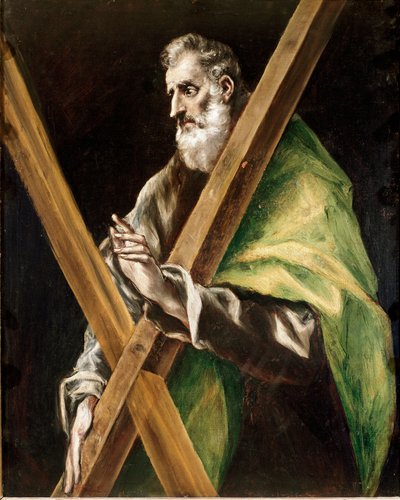 Apoštolát katedrály v Toledu: Saint Andre Apotra. Obraz Domenika Theotokopoulose v El Greco (1540-1614) od El Greco