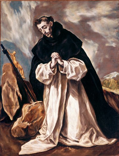 Svatá Dominika v modlitbě Obraz Domenikos Theotokopoulos dit El Greco (1541-1614) 1598-1603 Ne. 120x88 cm Katedrála v Toledu (Toledo) od El Greco