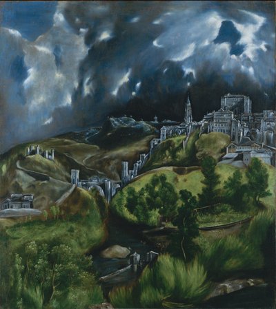 Pohled na Toledo, kolem 1597-99 (olej na plátně) od El Greco