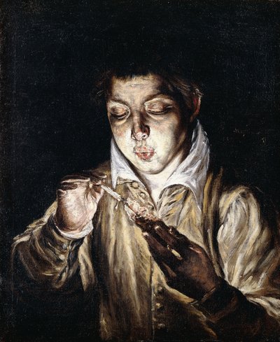 Chlapec zapalující svíčku, od El Greco