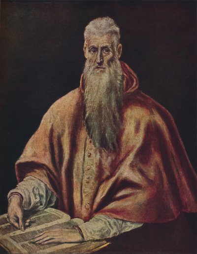 Svatý Jeroným jako kardinál, Svatý Jeroným jako kardinál, c1590-1600, 1938 od El Greco