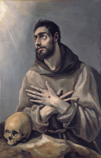 Svatý František v extázi, c. 1580 od El Greco