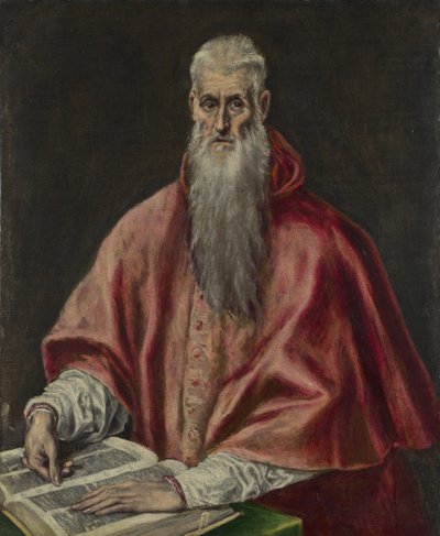 Svatý Jeroným jako kardinál, 15901600 od El Greco