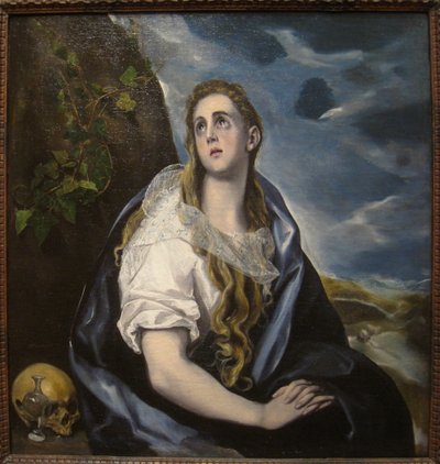 Španělština:  Magdalena penitente (El Greco, Worcester) Kajícná Magdaléna od El Greco