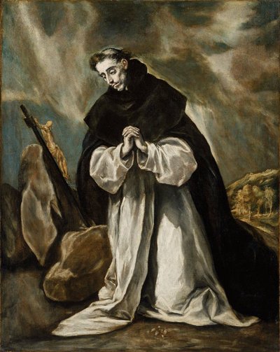 Španělsky: Santo Domingo orante (Tipo-I) Svatý Dominik v modlitbě od El Greco