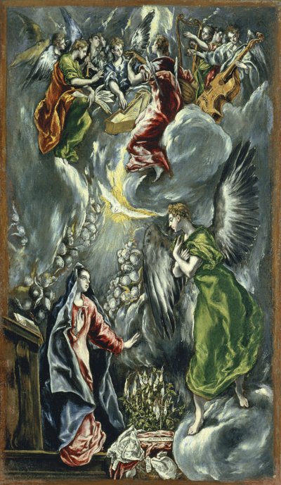 Zvěstování, asi 1596-1600 od El Greco