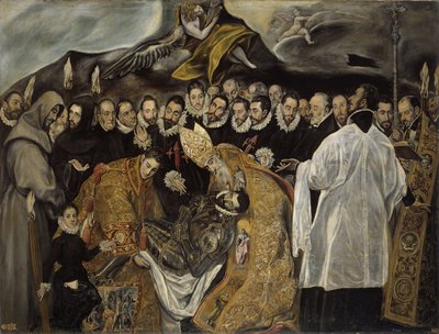 Dolní část Pohřeb hraběte z Orgazu, cca 1625 od El Greco