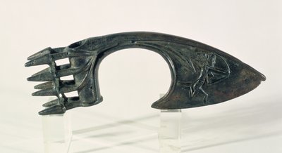 Čepel sekery zobrazující lučištníka, možná z Lorestanu, Írán, koncem 2. nebo začátkem 1. tisíciletí před naším letopočtem (bronz) od Elamite