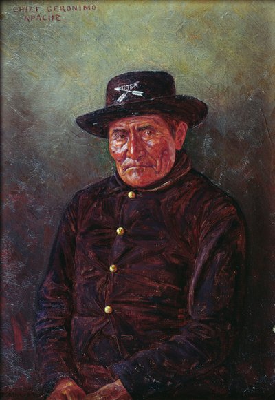 Náčelník Geronimo (olej na plátně) od Elbridge Ayer Burbank
