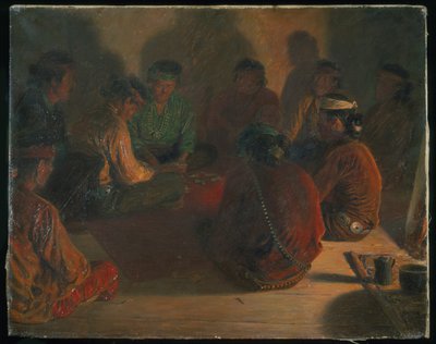 Hráči karet Navajo od Elbridge Ayer Burbank