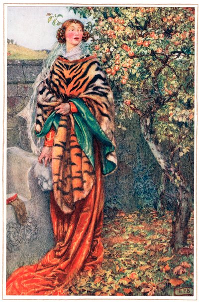 Když na ni král nechápavě zíral a odešel, ilustrace z „Idyly krále“ od Alfreda Tennysona (1809-92), vydané nakladatelstvím Hodder & Stoughton od Eleanor Fortescue-Brickdale