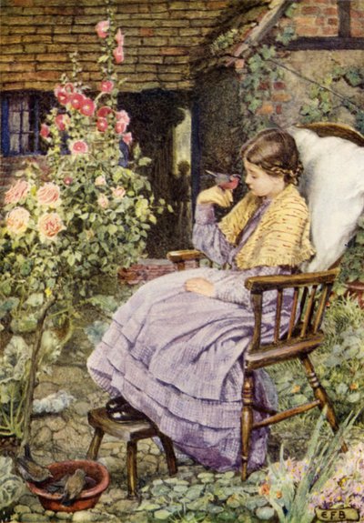 "Ale co jsou hlasy ptáků než slova, naše slova?" (barva lito) od Eleanor Fortescue Brickdale