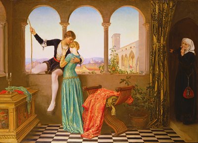 Sbohem - jeden polibek a sestoupím (olej na plátně) od Eleanor Fortescue-Brickdale