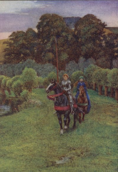 Ilustrace k Idylls of the King od Alfreda Lorda Tennysona (barevné lito) od Eleanor Fortescue Brickdale