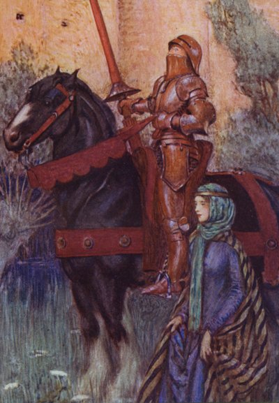 Ilustrace k Idylls of the King od Alfreda Lorda Tennysona (barevné lito) od Eleanor Fortescue Brickdale
