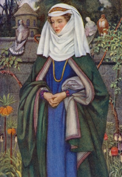Ilustrace k Idylls of the King od Alfreda Lorda Tennysona (barevné lito) od Eleanor Fortescue Brickdale
