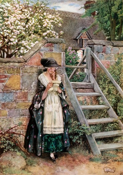 Olivia. Goldsmith. Farář z Wakefieldu (barevná litografie) od Eleanor Fortescue-Brickdale