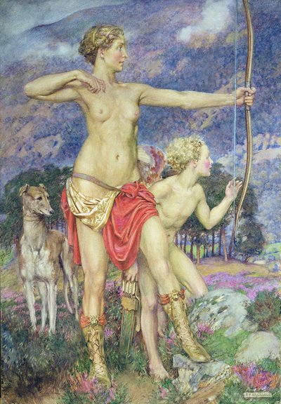 The Arrow (akvarel na papíře) od Eleanor Fortescue-Brickdale