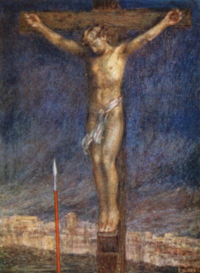 Královský triumf, „Je dokonáno“ (barva lito) od Eleanor Fortescue Brickdale