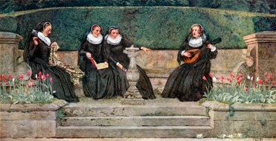 Královna Marie (barevná litografie) od Eleanor Fortescue-Brickdale