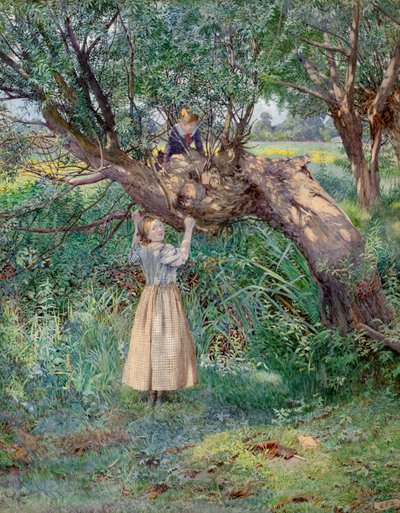 Záškoláci (akvarel) od Eleanor Fortescue-Brickdale