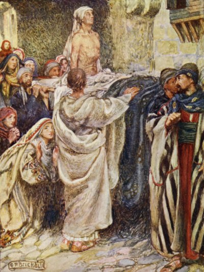 Vdův syn vychovaný v Nain (barevné lito) od Eleanor Fortescue Brickdale
