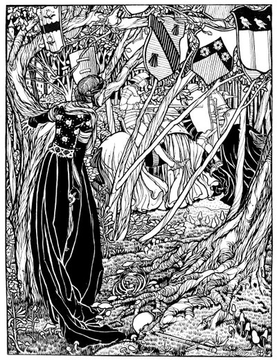Ilustrace pro Sir Lancelot Du Lake, 1898. od Eleanor Fortescue-Brickdale