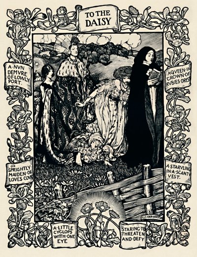 Ilustrace k Wordsworths Poem To The Daisy, č. 2, 1923 od Eleanor Fortescue-Brickdale