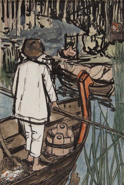 Ilustrace k Pohádce Synko-Philipko od Elena Dmitryevna Polenova