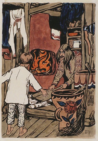 Ilustrace k Pohádce Synko-Philipko od Elena Dmitryevna Polenova