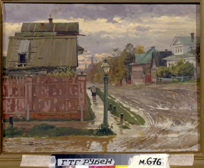 Ulice v Moskvě. (Ulice v Moskvě). Obraz Eleny Dmitryevny Polenové (1850-1898), olej na plátně. Ruské umění, konec 19. století. Státní Treťjakovská galerie, Moskva. od Elena Polenova