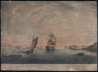 Pohled na vjezd do havanského přístavu, pořízený z vraků, Havana od Elias (after) Durnford