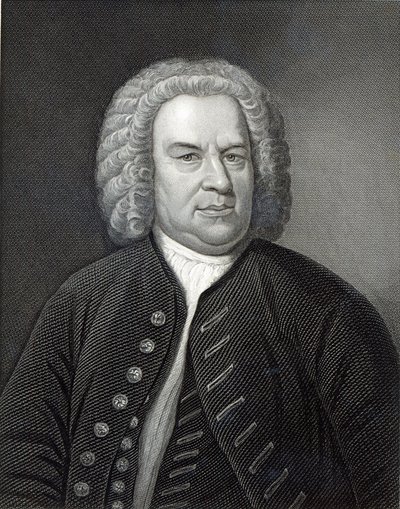 Portrét Johanna Sebastiana Bacha, německého skladatele od Elias Gottleib Haussmann